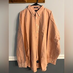 NWT Gap The Big Oxford Button Down Shirt XL Peach Cotton Classic Fit